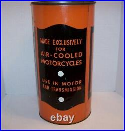 Vintage Harley Davidson Motor Oil Dealership Trash Can (stamped P & K Products)