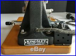 Vintage KINGSLEY Hot Foil Stamping Machine + Extras Clean Working with Paperwork