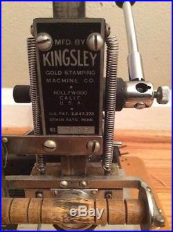 Vintage KINGSLEY Hot Foil Stamping Machine M-50 + Tons Of Accessories-LOOK