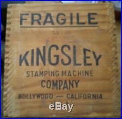 Vintage Kingsley Hot foil Stamp Machine. A piece of history in great condition