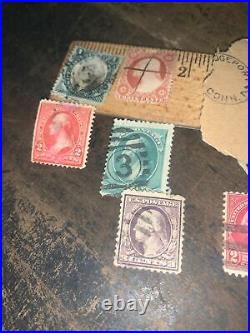 Vintage Old RARE US GEORGE WASHINGTON Stamps! Red & Green