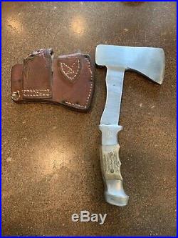 Vintage R. H. Ruana 22H Hatchet WithSheath M Stamp Knife 22 H Made in Montana
