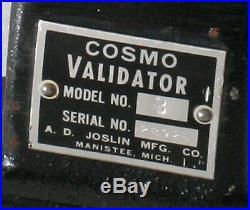Vintage Railroad Cosmo Ticket Date Stamp Validator