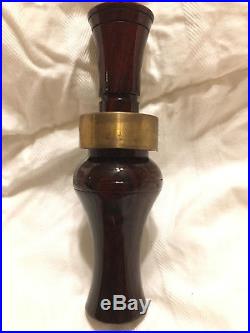 Vintage Rick Dunn Echo Beebe Stamped & Jigged Open Water Cocobolo Duck Call