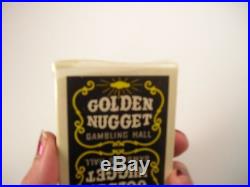 Vintage Sealed Black Golden Nugget Playing Cards Las Vegas Unopened Stamped