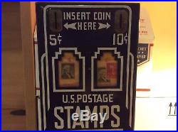 Vintage Shipman MFG. Co. U. S. Postage Stamps Vending Machine with Original Key