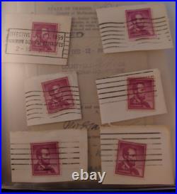 Vintage Stamps from the United States of America, Purple Abraham Lincoln Stamps