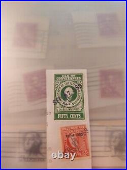 Vintage Stamps from the United States of America, Purple Abraham Lincoln Stamps