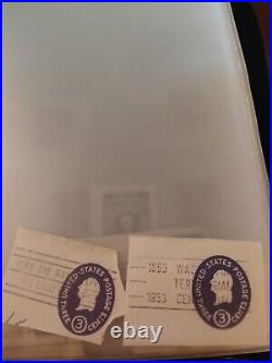 Vintage Stamps from the United States of America, Purple Abraham Lincoln Stamps