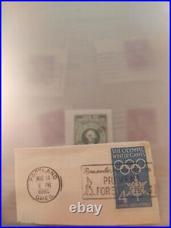 Vintage Stamps from the United States of America, Purple Abraham Lincoln Stamps