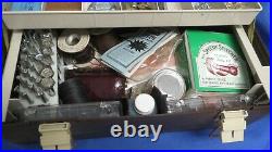Vintage Tandy Leathercraft Box with Leather Stamping Tools and More