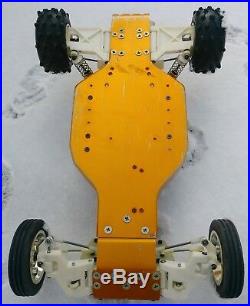 Vintage Team Associated RC 10 Gold Pan A Stamp Rolling Chassis