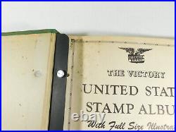 Vintage The Victory United States Stamps and Album with Full Size Illustrations