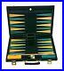Vintage Velvet Travel Case Aries Backgammon Set Butterscotch Green Bakelite Game