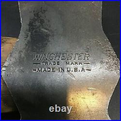 Vintage WINCHESTER Broad Head Hatchet Original Handle Axe Embossed NICE STAMP