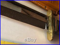Vintage Western USA Stamped L46-8 Knife 6 Blade Leather Sheath. Clean
