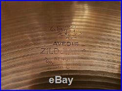 Vintage Zildjian Avedis 20 Ride Cymbal 1950's Big Stamp (Extremely Rare!)
