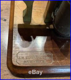 Vtg Antique JH BUNNELL Telegraph Key & Sounder Practice Set Stamped 1800s