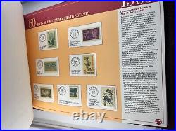 Vtg Postal Commemorative Society 50 Years Of US Commemorative Stamps 90 Pages