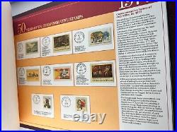 Vtg Postal Commemorative Society 50 Years Of US Commemorative Stamps 90 Pages