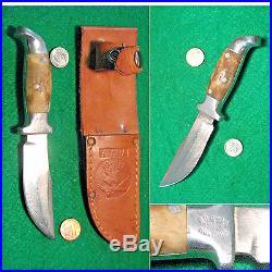 Vtg Sheath 1943-44 SQ CUT Hunt Blade R H RUANA Tapered Knife #1 Stamped 13A Case
