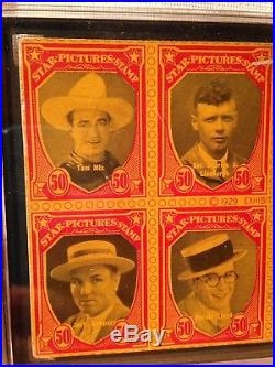 WOW! 1929 Exhibits BABE RUTH / 1920s Celebrities STARS Stamps Postcard