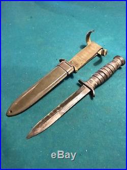 WW2 M3 Imperial Fighting Airborne Trench Knife withOrdnance Stamp. M8 Sheath