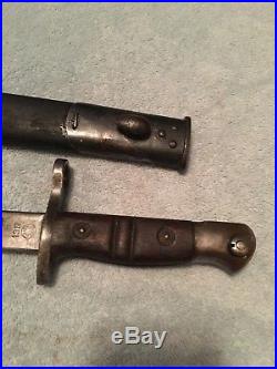 WWI 1917 stamped Remington m1917 bayonet with scabbard