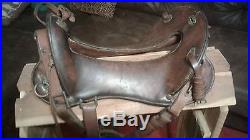 WWI M1904 Era McClellan Cavalry Saddle with hooded US stamped stirrups