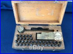 WWI Military Punch Set Marking Outfit for Stamping Metal Dog Tags Meat Can Knife