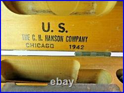 WWII 1942 C. H. HANSON COMPANY Steel Letter / Number Set Marking Stamp US
