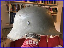 WWII German M42 ckl68 helmet, all original, with liner band, dome stamp