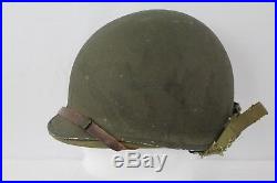 WWII M1 Helmet Hawley Liner Excellent Fixed Bale Front Seam 91D Stamp