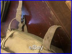 WWII Marine M1941 Riveted Haversack DQP Stamped Named USMC Pack MINT 1st Pattern