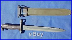 WWII U. S. Double Stamped M1 Garand Bayonet AFH WithScabbard RARE
