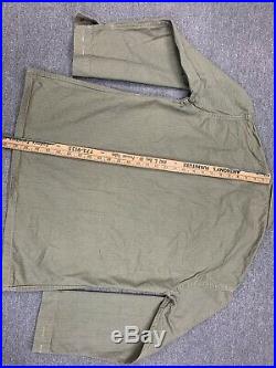 WWII USMC P41 HBT Utility Shirt Jacket Coat Size 38 40s VTG Stamp Marines Twill