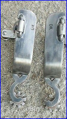 Western Handmade Silver Mounted Cowboy Spurs stamped by Maker
