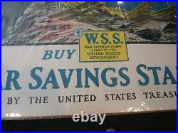 World War One US Army Keep Him Free War Savings Stamps Poster RARE
