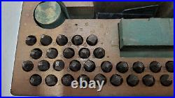 Ww1 Army Military Marking Outfit For Stamping Metal Set, Dog Tag Kit