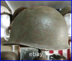 Ww2 Fs Fb Front Seam Fixed Bale M1 Helmet Heat Stamp 106b