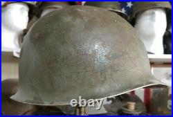 Ww2 Fs Fb Front Seam Fixed Bale M1 Helmet Heat Stamp 106b