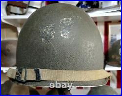 Ww2 Fs Fb Front Seam Fixed Bale M1 Helmet Heat Stamp 629a
