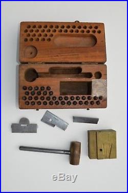 Ww2 U. S, (74th Inf). Army/ Military Letters & Number Steel Metal Stamp Punch Sets