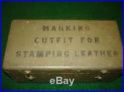 Wwi Rare U. S. Leather Marking Stamping Kit