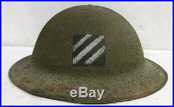 Wwi  Us Brodie Combat Steel Helmet Doughboy Liner Za196 Stamped