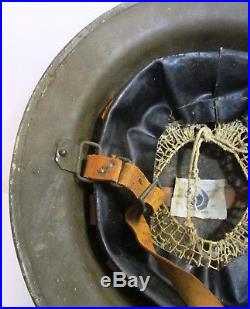 Wwi  Us Brodie Combat Steel Helmet Doughboy Liner Za196 Stamped