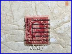 XXX RARE RED LINE Cent George 2 Washington 1928Postage Stamp