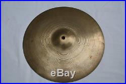Zildjian 14 Vintage Hi Hat Cymbals. 1960's 3 Dot Stamp. 910/785gr. Hole Wear