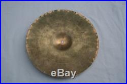 Zildjian 14 Vintage Hi Hat Cymbals. 1960's 3 Dot Stamp. 910/785gr. Hole Wear